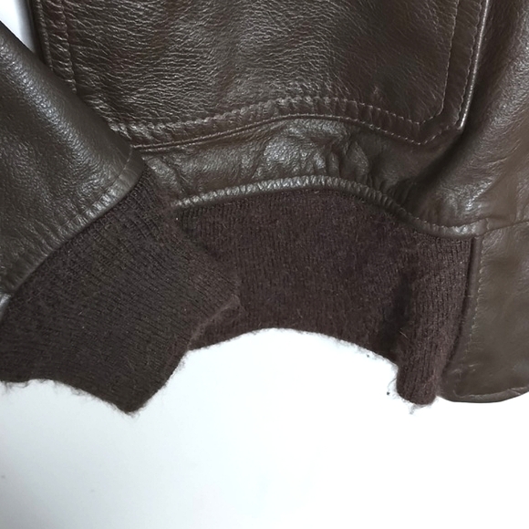 Vintage Startown G-1 Aviator Jacket size 40 brown leather bomber - Picture 8 of 15